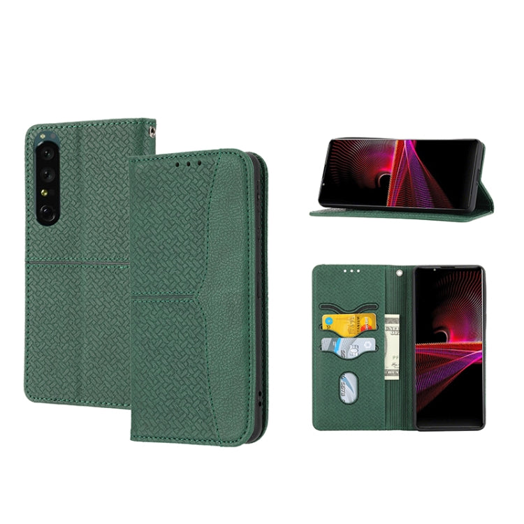 Woven Texture Stitching Magnetic PU Leather Phone Case, For OPPO Realme C31 4G Global, For Sony Xperia 10 IV, For Sony Xperia 1 IV, For Xiaomi Redmi 10A, For Xiaomi Poco M4 Pro