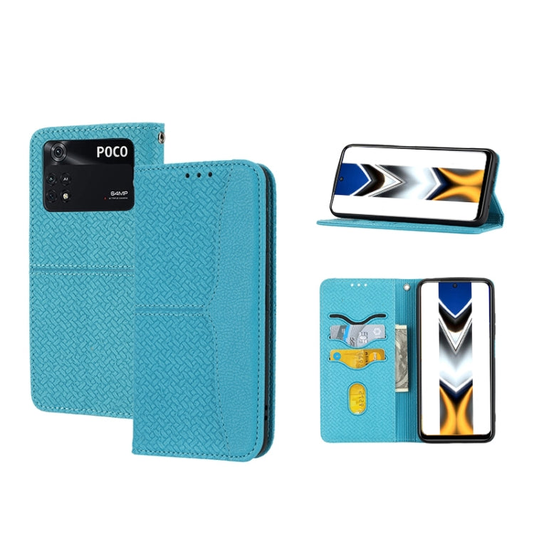 Woven Texture Stitching Magnetic PU Leather Phone Case, For OPPO Realme C31 4G Global, For Sony Xperia 10 IV, For Sony Xperia 1 IV, For Xiaomi Redmi 10A, For Xiaomi Poco M4 Pro