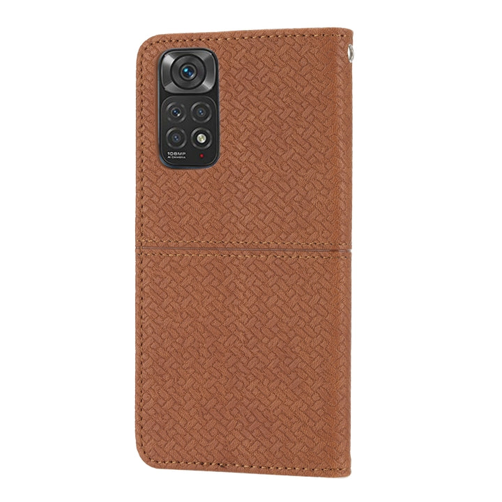 Woven Texture Stitching Magnetic PU Leather Phone Case, For Xiaomi Redmi Note 11E, For Xiaomi Redmi 10 5G, For Samsung Galaxy A03s 164.2mm US Version