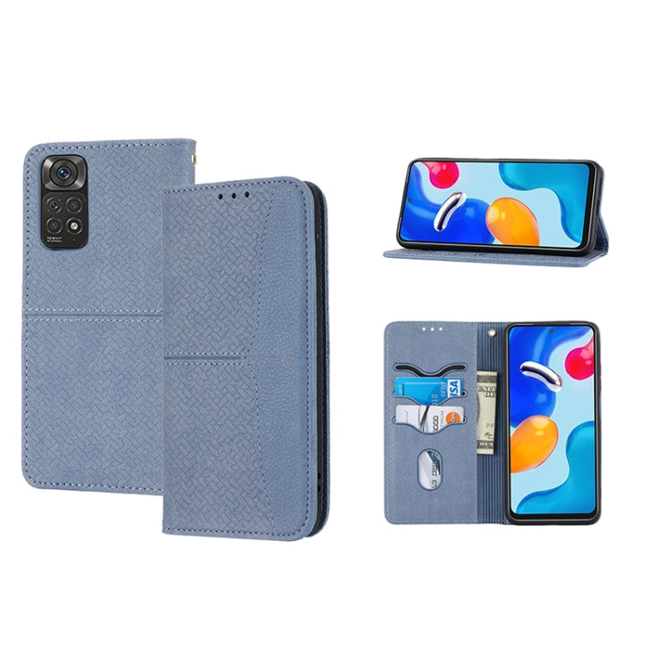 Woven Texture Stitching Magnetic PU Leather Phone Case, For Xiaomi Redmi Note 11E, For Xiaomi Redmi 10 5G, For Samsung Galaxy A03s 164.2mm US Version