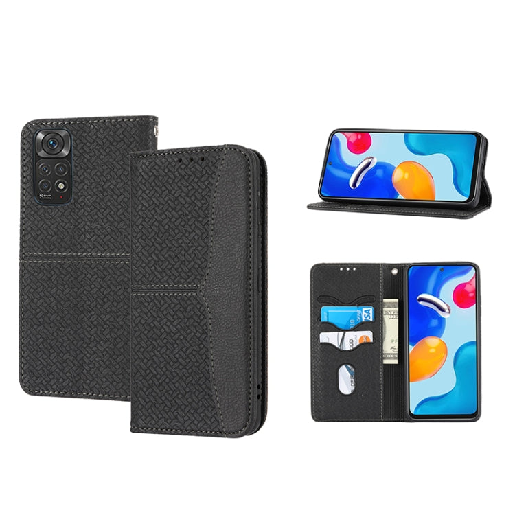 Woven Texture Stitching Magnetic PU Leather Phone Case, For Xiaomi Redmi Note 11E, For Xiaomi Redmi 10 5G, For Samsung Galaxy A03s 164.2mm US Version