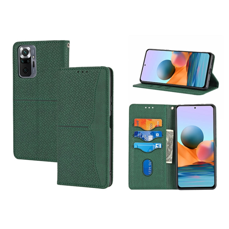 Woven Texture Stitching Magnetic PU Leather Phone Case, For Xiaomi Redmi Note 11E, For Xiaomi Redmi 10 5G, For Samsung Galaxy A03s 164.2mm US Version