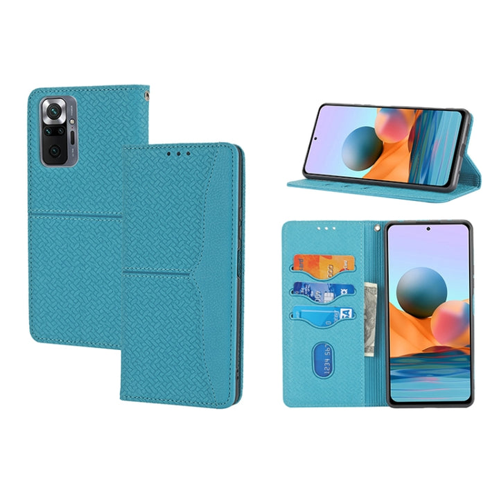 Woven Texture Stitching Magnetic PU Leather Phone Case, For Xiaomi Redmi Note 11E, For Xiaomi Redmi 10 5G, For Samsung Galaxy A03s 164.2mm US Version