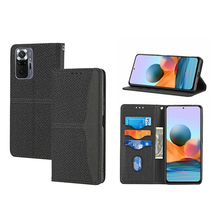 Woven Texture Stitching Magnetic PU Leather Phone Case, For Xiaomi Redmi Note 11E, For Xiaomi Redmi 10 5G, For Samsung Galaxy A03s 164.2mm US Version