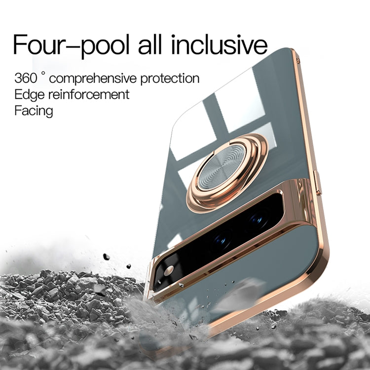 6D Electroplating Full Coverage Silicone Protective Case with Magnetic Ring Holder, For Google Pixel 7, For Google Pixel 7 Pro, For Sony Xperia 1 IV, For Sony Xperia 10 IV, For Sony Xperia ACE III