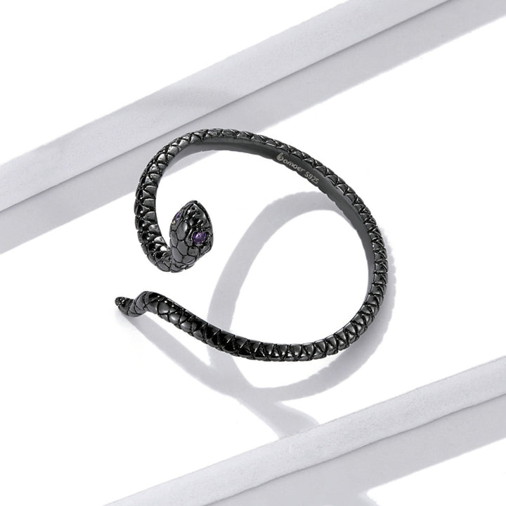 S925 Sterling Silver Mysterious Snake Women Ring, Mysterious Snake