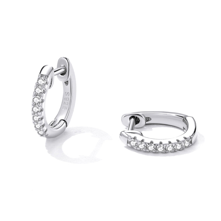 S925 Sterling Silver Simple Ear Buckle Women Earrings, S, M