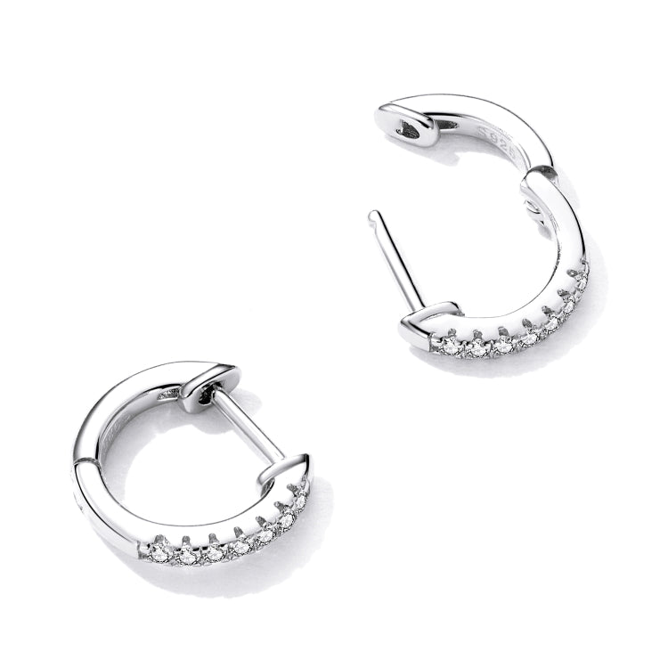 S925 Sterling Silver Simple Ear Buckle Women Earrings, S, M