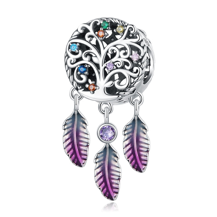 S925 Sterling Silver Tree Of Life Dream Catcher Beads DIY Bracelet Necklace Accessories, Tree Of Life Dream Catcher