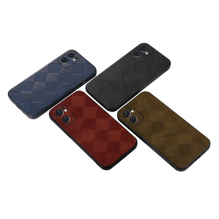 Weave Plaid PU Phone Case, For OPPO Reno7 5G International Version / Find X5 Lite, For OPPO Reno7 5G Chinese Version, For OPPO Reno7 Pro, For Sony Xperia 1 IV, For Samsung Galaxy M33 5G