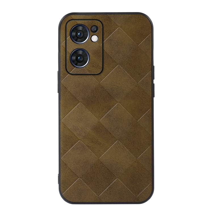 Weave Plaid PU Phone Case, For OPPO Reno7 5G International Version / Find X5 Lite, For OPPO Reno7 5G Chinese Version, For OPPO Reno7 Pro, For Sony Xperia 1 IV, For Samsung Galaxy M33 5G