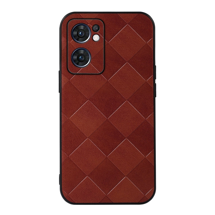 Weave Plaid PU Phone Case, For OPPO Reno7 5G International Version / Find X5 Lite, For OPPO Reno7 5G Chinese Version, For OPPO Reno7 Pro, For Sony Xperia 1 IV, For Samsung Galaxy M33 5G