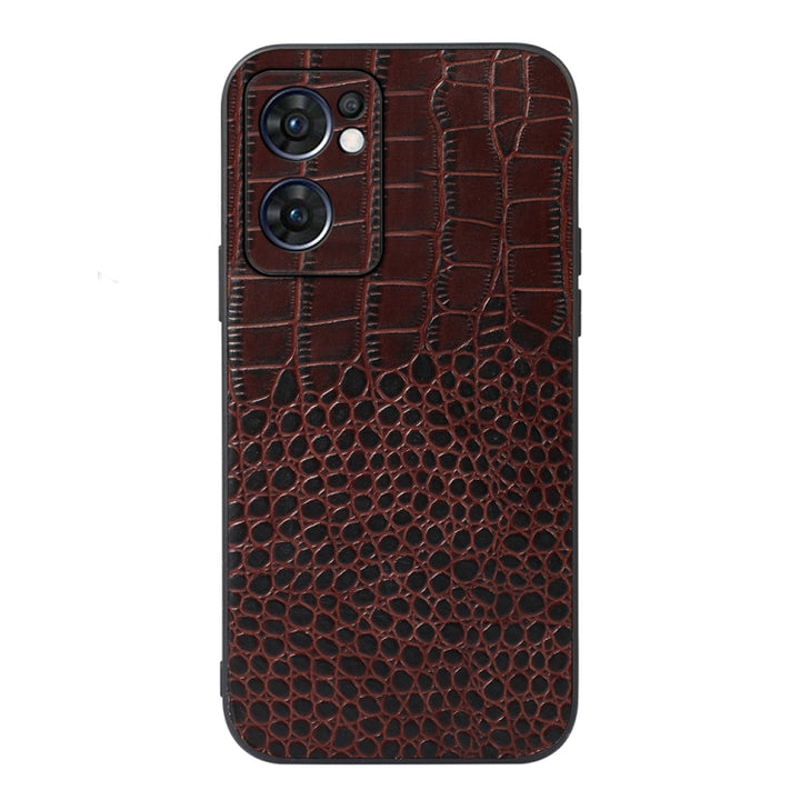 Crocodile Texture Genuine Leather Phone Case, For OPPO Reno7 5G International Version / Find X5 Lite, For OPPO Reno7 5G Chinese Version, For OPPO Reno7 Pro, For Sony Xperia 1 IV, For Samsung Galaxy M33 5G