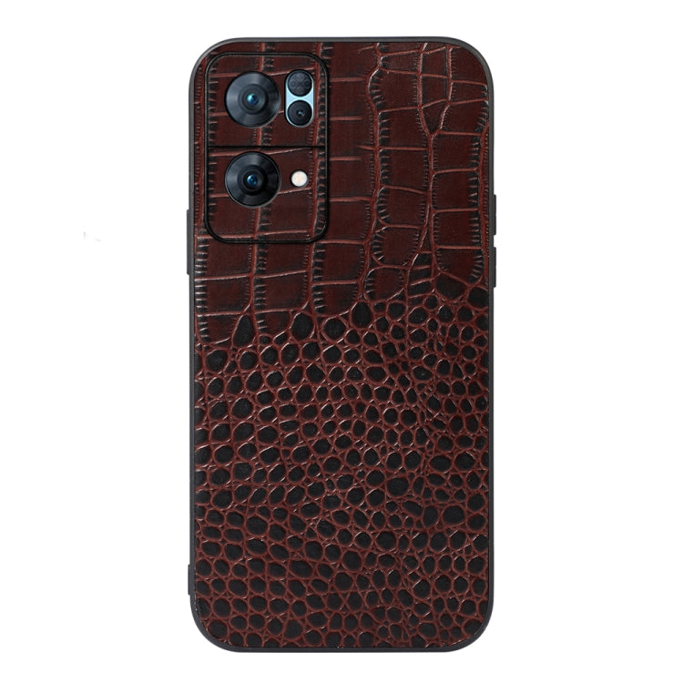 Crocodile Texture Genuine Leather Phone Case, For OPPO Reno7 5G International Version / Find X5 Lite, For OPPO Reno7 5G Chinese Version, For OPPO Reno7 Pro, For Sony Xperia 1 IV, For Samsung Galaxy M33 5G