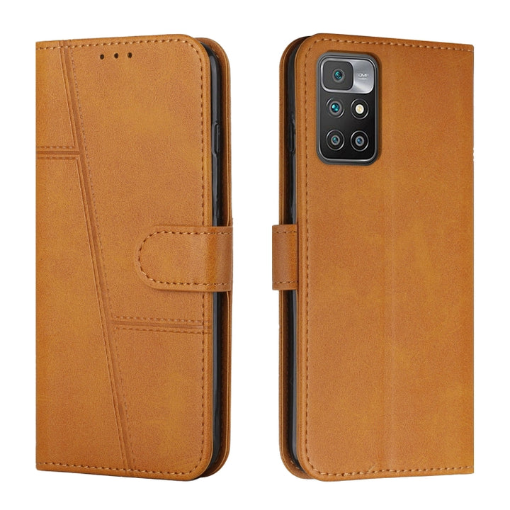 Stitching Calf Texture Buckle Leather Phone Case, For Xiaomi Redmi 10 5G/Redmi Note 11E, For Xiaomi Redmi 10A/Poco C31/Redmi 9C, For Samsung Galaxy M23 5G/ Galaxy F23 Japan, For Samsung Galaxy M33 5G, For Samsung Galaxy M53