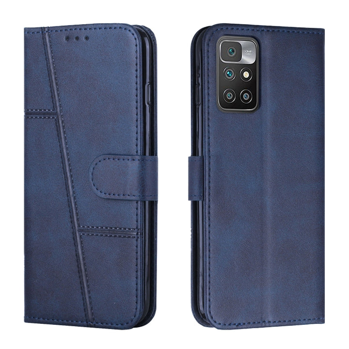 Stitching Calf Texture Buckle Leather Phone Case, For Xiaomi Redmi 10 5G/Redmi Note 11E, For Xiaomi Redmi 10A/Poco C31/Redmi 9C, For Samsung Galaxy M23 5G/ Galaxy F23 Japan, For Samsung Galaxy M33 5G, For Samsung Galaxy M53