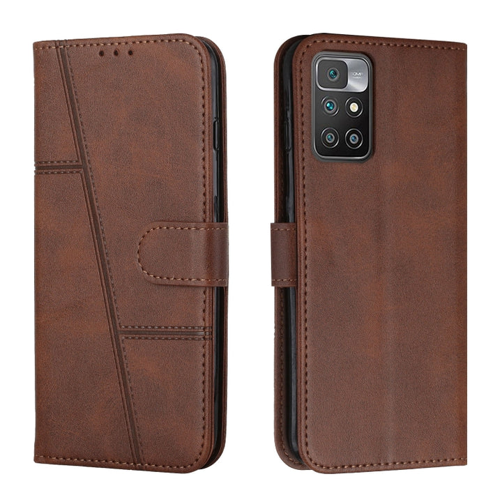 Stitching Calf Texture Buckle Leather Phone Case, For Xiaomi Redmi 10 5G/Redmi Note 11E, For Xiaomi Redmi 10A/Poco C31/Redmi 9C, For Samsung Galaxy M23 5G/ Galaxy F23 Japan, For Samsung Galaxy M33 5G, For Samsung Galaxy M53