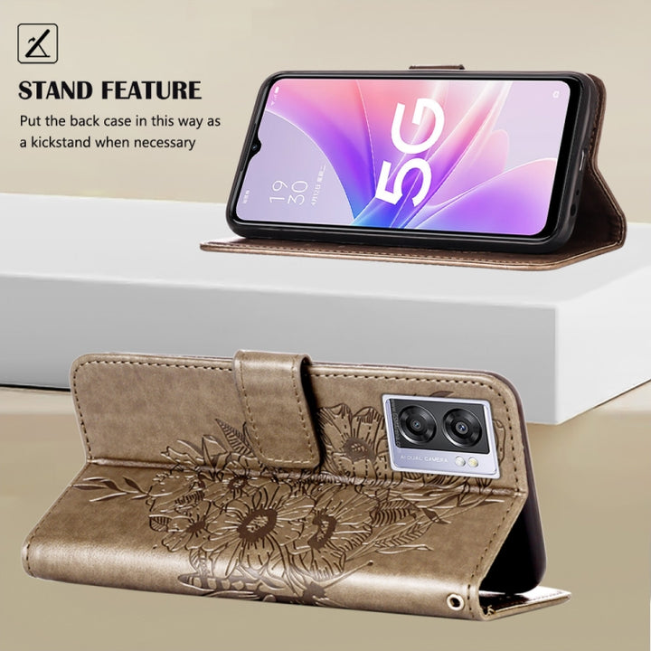 Embossed Butterfly Leather Phone Case, For OPPO A57 5G 2022, For OPPO Realme C31 4G, For OPPO Reno7 4G/F21 Pro, For Sony Xperia 1 IV