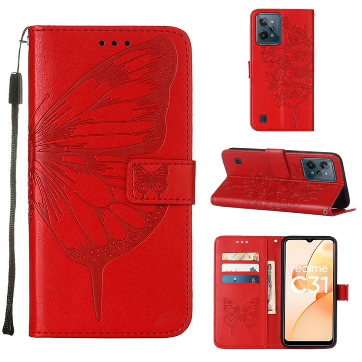 Embossed Butterfly Leather Phone Case, For OPPO A57 5G 2022, For OPPO Realme C31 4G, For OPPO Reno7 4G/F21 Pro, For Sony Xperia 1 IV