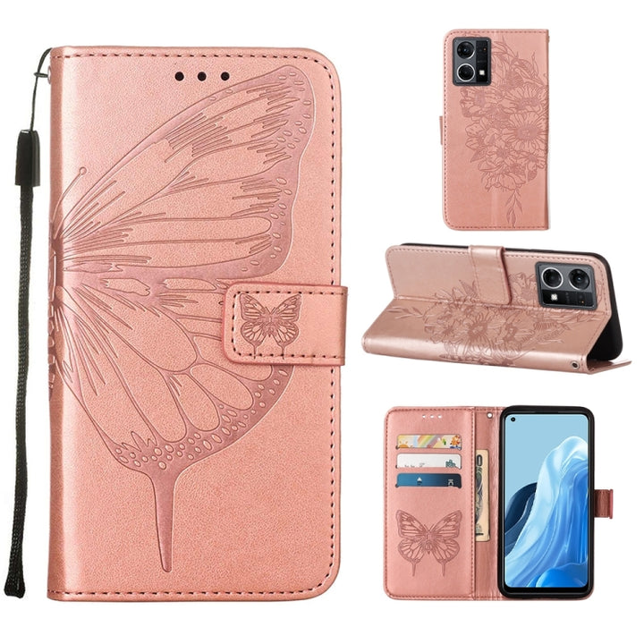 Embossed Butterfly Leather Phone Case, For OPPO A57 5G 2022, For OPPO Realme C31 4G, For OPPO Reno7 4G/F21 Pro, For Sony Xperia 1 IV