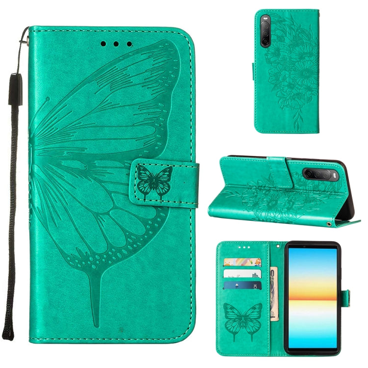 Embossed Butterfly Leather Phone Case, For Sony Xperia 10 IV, For Sony Xperia ACE III, For Xiaomi Redmi 10A, For Samsung Galaxy M33 5G