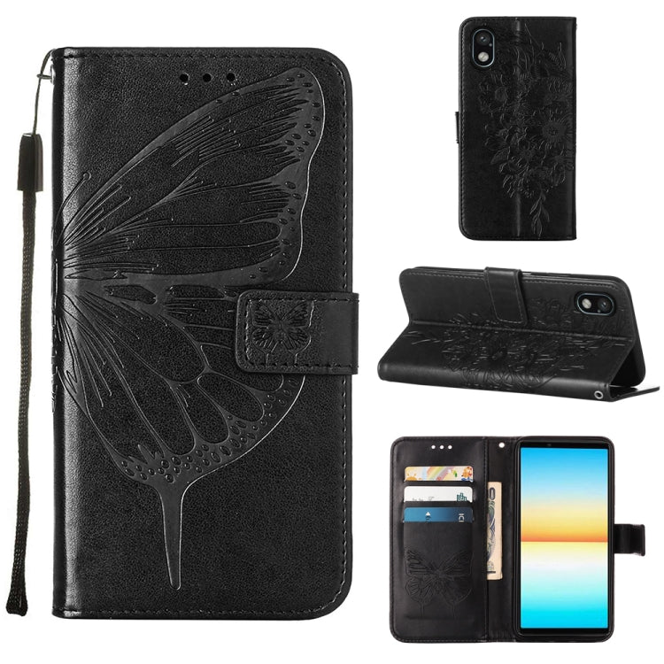 Embossed Butterfly Leather Phone Case, For Sony Xperia 10 IV, For Sony Xperia ACE III, For Xiaomi Redmi 10A, For Samsung Galaxy M33 5G