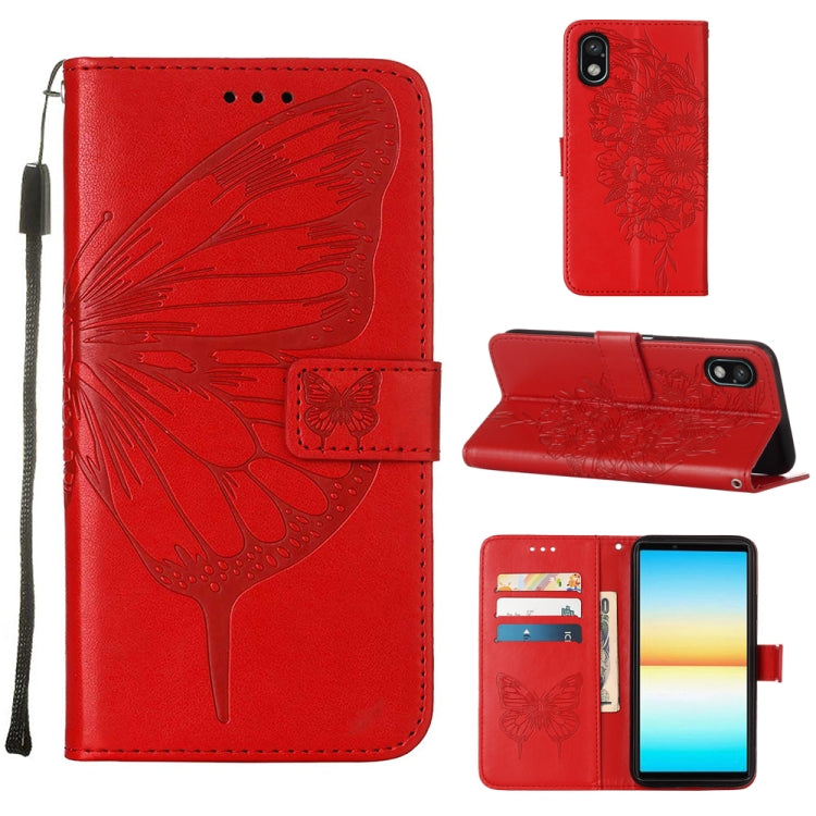 Embossed Butterfly Leather Phone Case, For Sony Xperia 10 IV, For Sony Xperia ACE III, For Xiaomi Redmi 10A, For Samsung Galaxy M33 5G