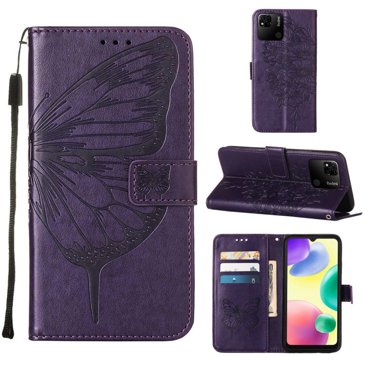 Embossed Butterfly Leather Phone Case, For Sony Xperia 10 IV, For Sony Xperia ACE III, For Xiaomi Redmi 10A, For Samsung Galaxy M33 5G