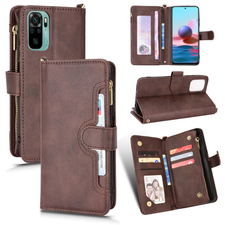 Litchi Texture Zipper Leather Phone Case, For Xiaomi Redmi Note 10 Pro / 10 Pro Max 4G, For Xiaomi Redmi Note 10 4G / Note 10S, For Nokia XR20, For Sony Xperia 5 III, For Sony Xperia 10 III, For OnePlus 10 Pro 5G