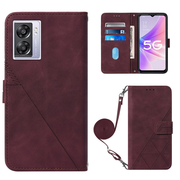 Crossbody 3D Embossed Flip Leather Phone Case, For OPPO A57 5G 2022, For OPPO Realme C31 4G, For Motorola Moto G52, For OPPO Reno7 4G/F21 Pro, For Xiaomi Poco M4 Pro 4G