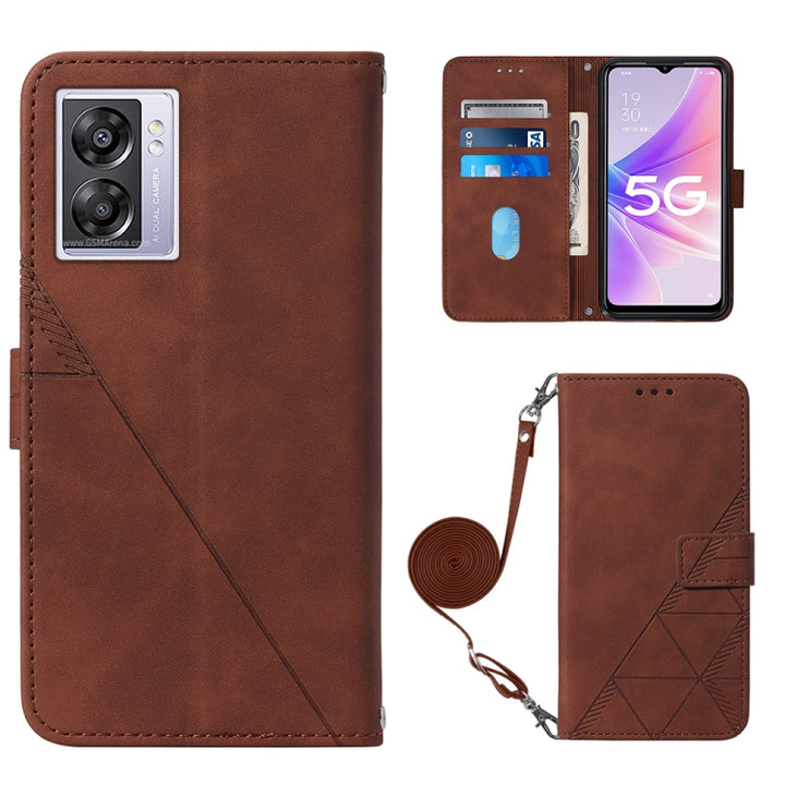 Crossbody 3D Embossed Flip Leather Phone Case, For OPPO A57 5G 2022, For OPPO Realme C31 4G, For Motorola Moto G52, For OPPO Reno7 4G/F21 Pro, For Xiaomi Poco M4 Pro 4G