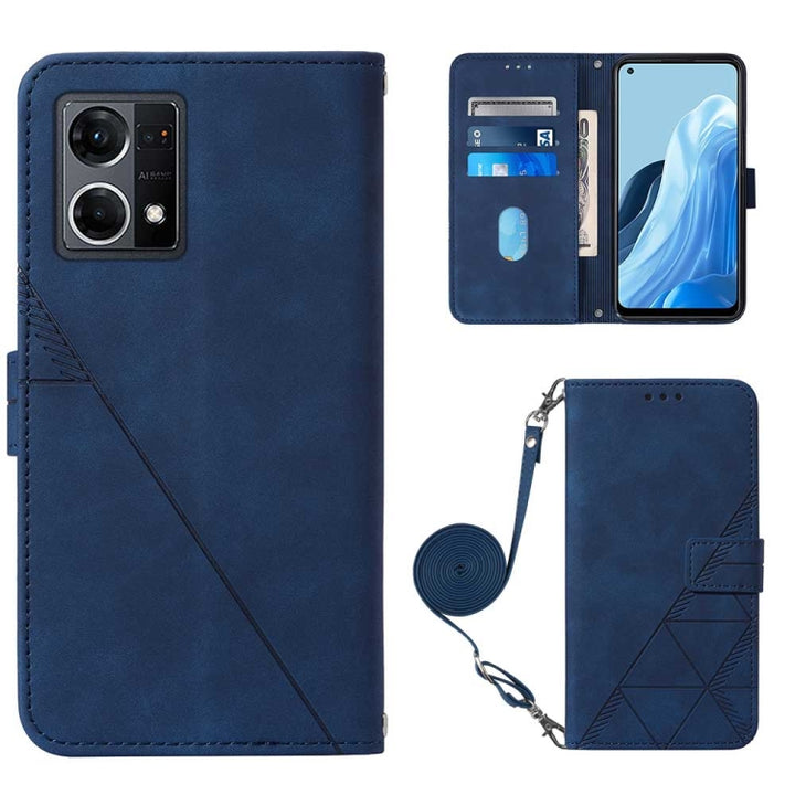 Crossbody 3D Embossed Flip Leather Phone Case, For OPPO A57 5G 2022, For OPPO Realme C31 4G, For Motorola Moto G52, For OPPO Reno7 4G/F21 Pro, For Xiaomi Poco M4 Pro 4G