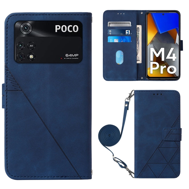 Crossbody 3D Embossed Flip Leather Phone Case, For OPPO A57 5G 2022, For OPPO Realme C31 4G, For Motorola Moto G52, For OPPO Reno7 4G/F21 Pro, For Xiaomi Poco M4 Pro 4G