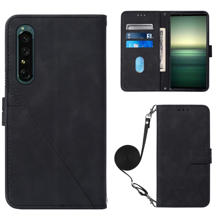 Crossbody 3D Embossed Flip Leather Phone Case, For Xiaomi Poco X4 Pro 5G, For Sony Xperia 1 IV, For Sony Xperia 10 IV, For Sony Xperia ACE III, For Xiaomi Redmi 10A