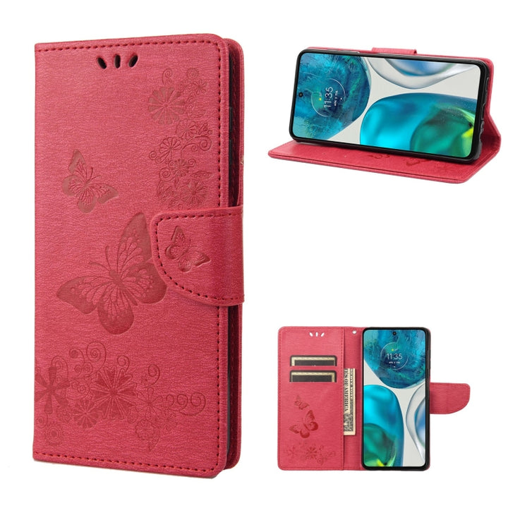 Butterfly Embossed Horizontal Flip Leather Phone Case, For Motorola Moto G52, For Sony Xperia 10 IV, For Samsung Galaxy M53 5G