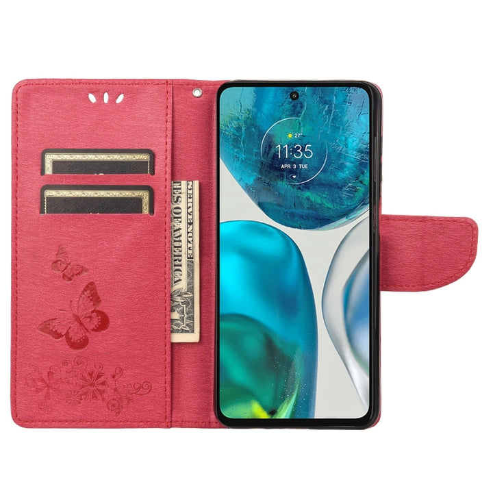 Butterfly Embossed Horizontal Flip Leather Phone Case, For Motorola Moto G52, For Sony Xperia 10 IV, For Samsung Galaxy M53 5G