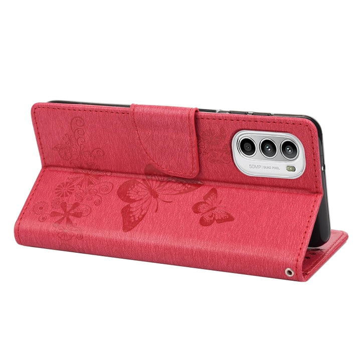 Butterfly Embossed Horizontal Flip Leather Phone Case, For Motorola Moto G52, For Sony Xperia 10 IV, For Samsung Galaxy M53 5G