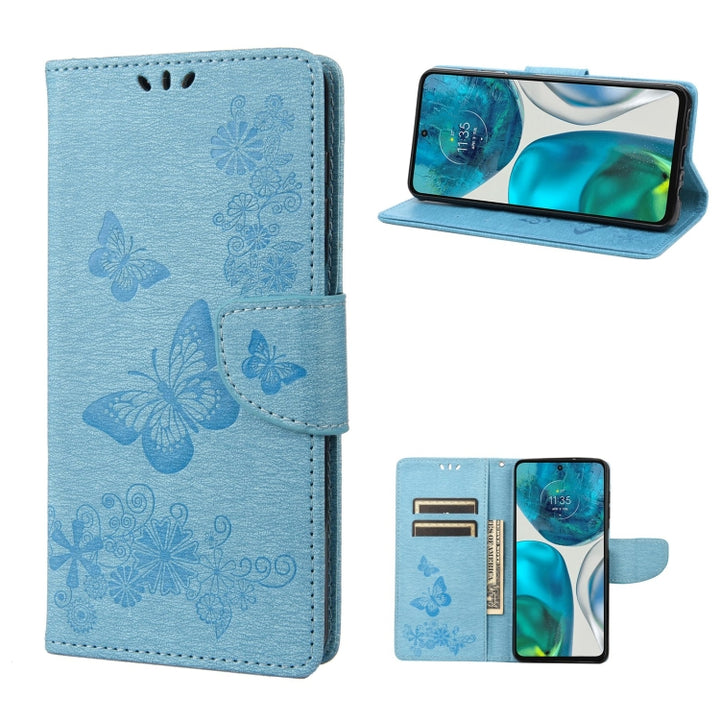 Butterfly Embossed Horizontal Flip Leather Phone Case, For Motorola Moto G52, For Sony Xperia 10 IV, For Samsung Galaxy M53 5G