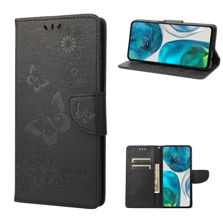 Butterfly Embossed Horizontal Flip Leather Phone Case, For Motorola Moto G52, For Sony Xperia 10 IV, For Samsung Galaxy M53 5G