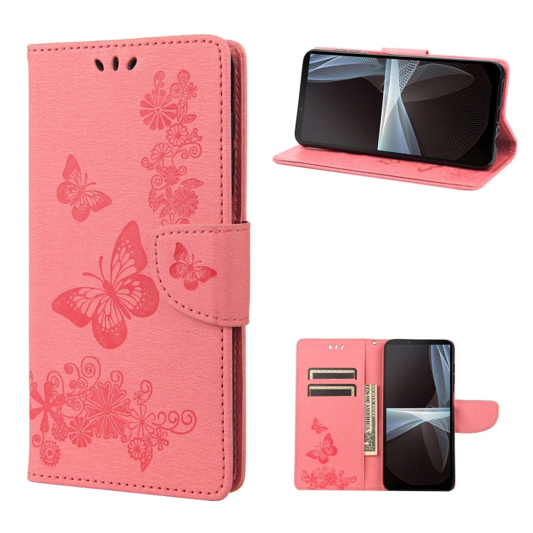 Butterfly Embossed Horizontal Flip Leather Phone Case, For Motorola Moto G52, For Sony Xperia 10 IV, For Samsung Galaxy M53 5G