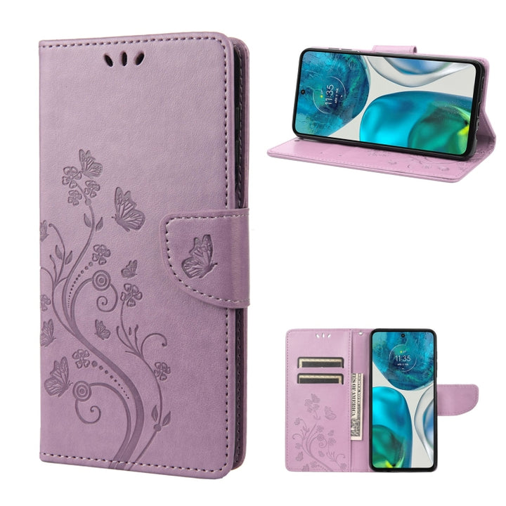 Embossed Butterfly Pattern Flip Leather Phone Case, For Motorola Moto G52, For Sony Xperia 10 IV