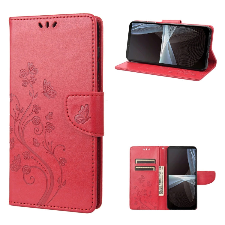 Embossed Butterfly Pattern Flip Leather Phone Case, For Motorola Moto G52, For Sony Xperia 10 IV