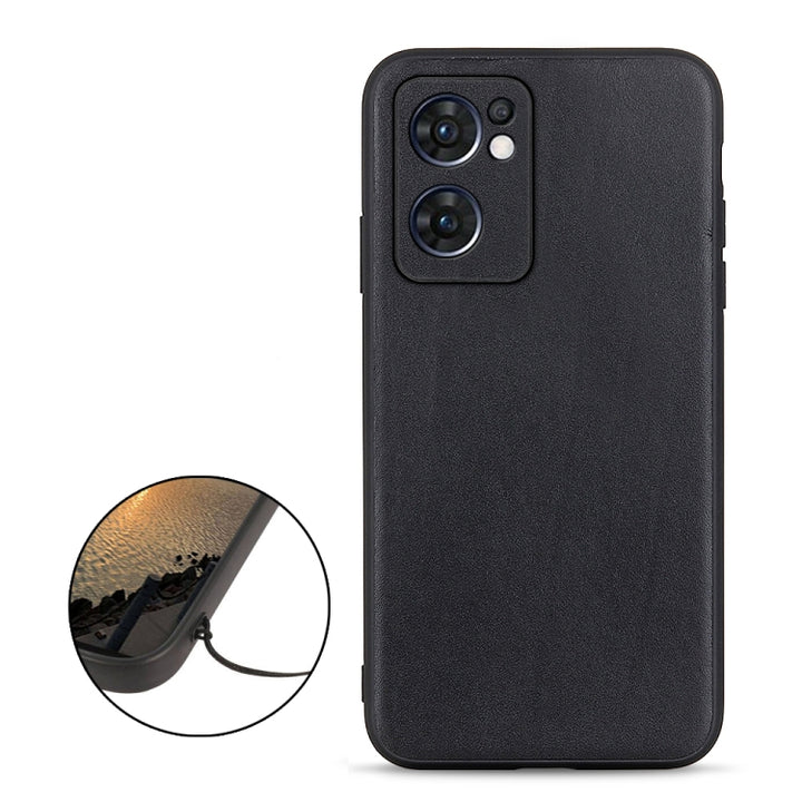 Accurate Hole Lambskin Texture Genuine Leather Phone Case, For OPPO Reno7 5G International, For Sony Xperia 1 IV