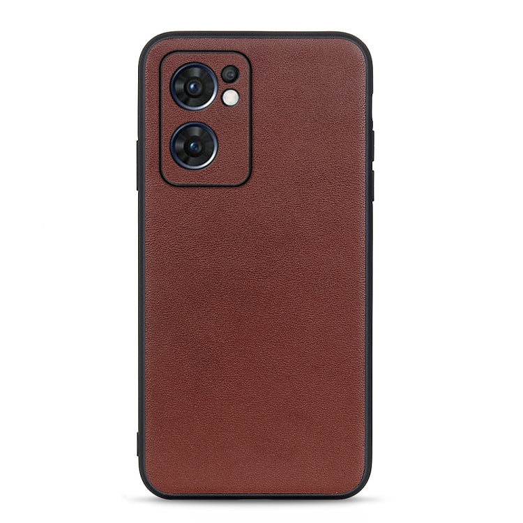 Accurate Hole Lambskin Texture Genuine Leather Phone Case, For OPPO Reno7 5G International, For Sony Xperia 1 IV