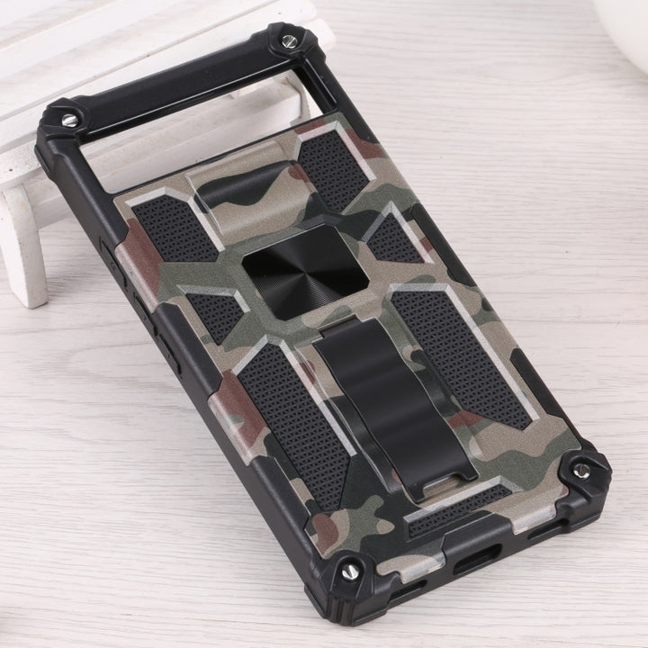 Camouflage Armor TPU + PC Magnetic Holder Phone Case, For Google Pixel 6a, For Xiaomi Redmi 10A