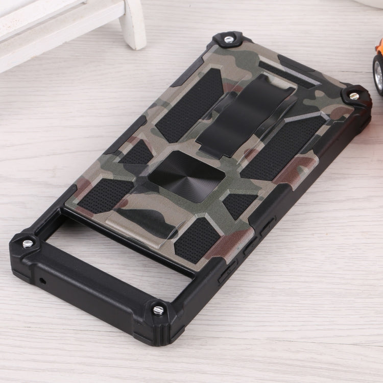 Camouflage Armor TPU + PC Magnetic Holder Phone Case, For Google Pixel 6a, For Xiaomi Redmi 10A