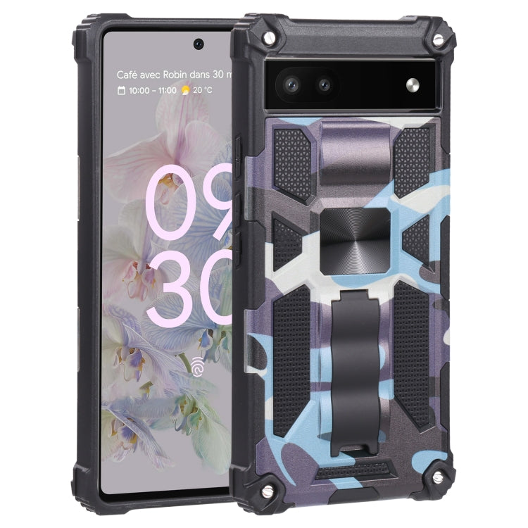 Camouflage Armor TPU + PC Magnetic Holder Phone Case, For Google Pixel 6a, For Xiaomi Redmi 10A