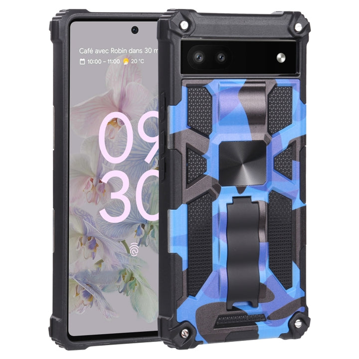 Camouflage Armor TPU + PC Magnetic Holder Phone Case, For Google Pixel 6a, For Xiaomi Redmi 10A