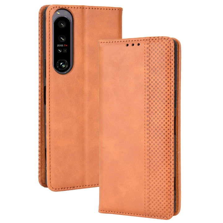 Magnetic Buckle Retro Texture Leather Phone Case, For Oukitel WP18, For Sony Xperia 1 IV, For Sony Xperia 10 IV, For Sharp Aquos R7, For OnePlus Ace 5G / 10R