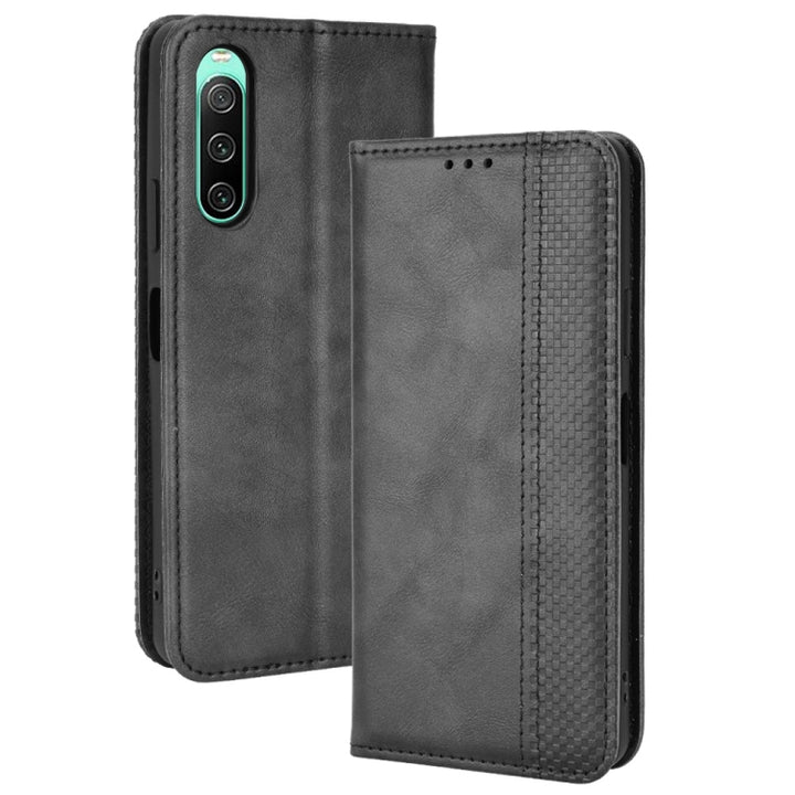 Magnetic Buckle Retro Texture Leather Phone Case, For Oukitel WP18, For Sony Xperia 1 IV, For Sony Xperia 10 IV, For Sharp Aquos R7, For OnePlus Ace 5G / 10R